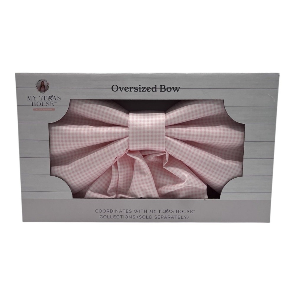 Pink Gingham Oversized Bow 48"
Coquette Decor My Texas House